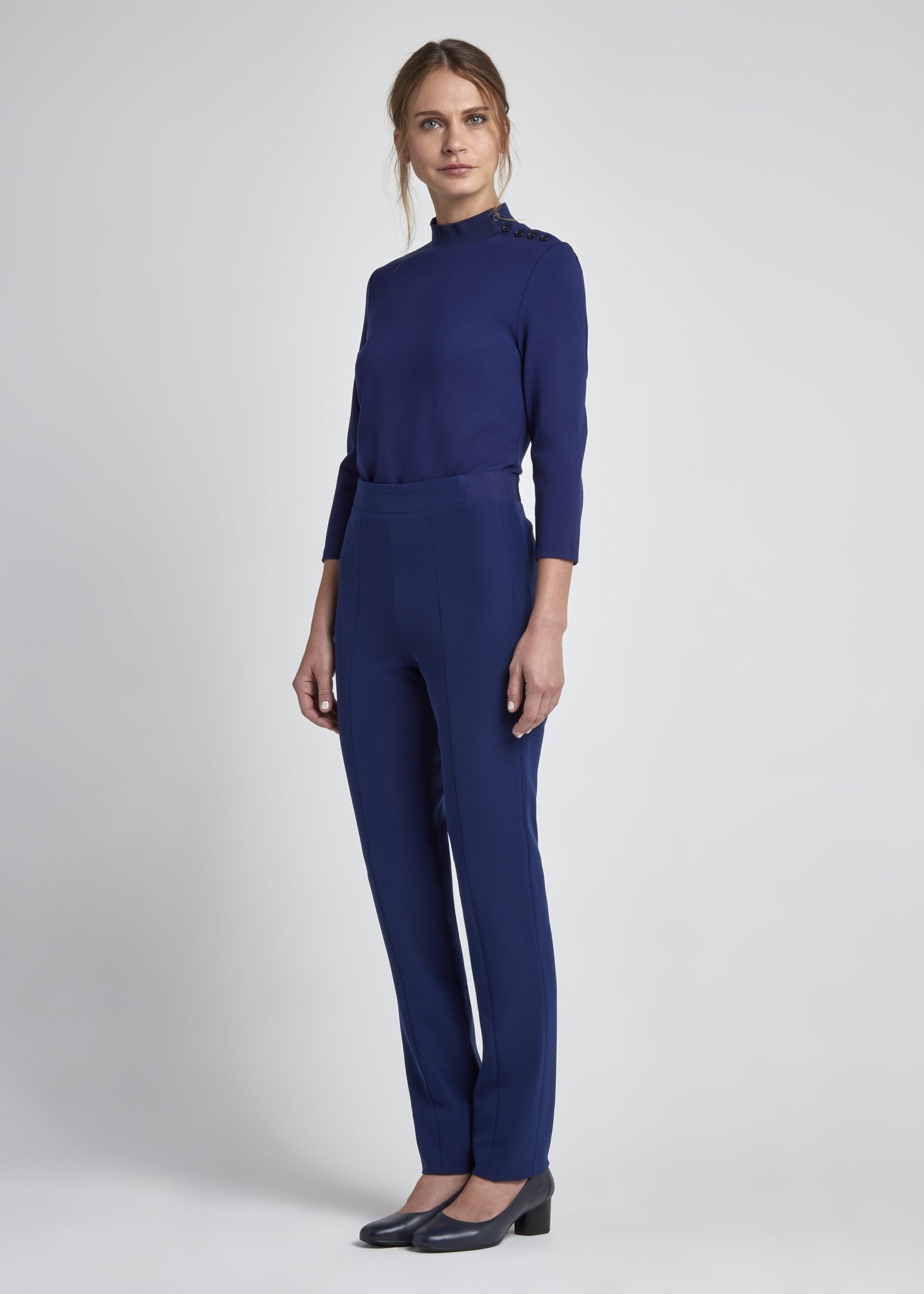 Soft tailored uniform top from a UNITEN capsule collection